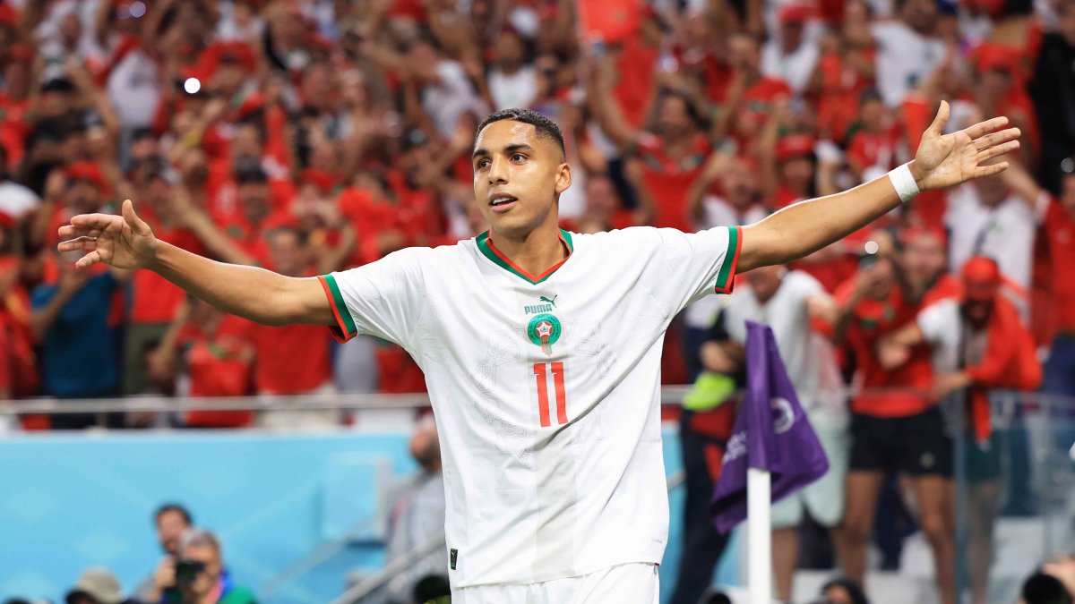 Morocco’s Abdelhamid Sabiri Beats Thibaut Courtois for Free Kick Goal