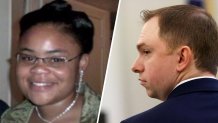 Atatiana Jefferson, left, and Aaron Dean, right.