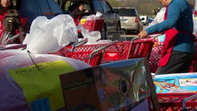 Salvation Army Volunteers Sorting Through Angel Tree Donations