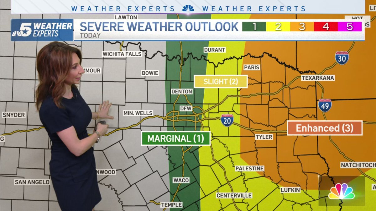 Nbc 5 Forecast Severe Weather Threat For Parts Of North Texas Monday Nbc 5 Dallas Fort Worth 4996