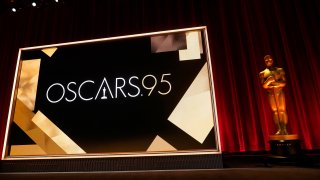 A view of the stage appears before the start of the 95th Academy Awards nomination ceremony