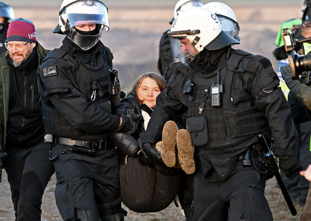 Demonstration near Garzweiler open pit mine
