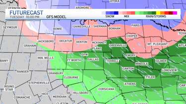 live radar: rain-snow mix arrives; winter weather advisory issued for parts of north texas