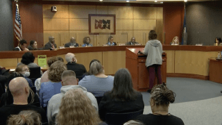 Parents and community members spoke out at a school board meeting Tuesday night in Newport News, Virginia.