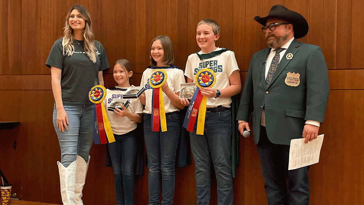 The Super Siblings won the Junior Division Agrobotics Friday at the Fort Worth Stock Show & Rodeo.