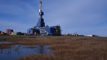 Alaskan oil extraction site.