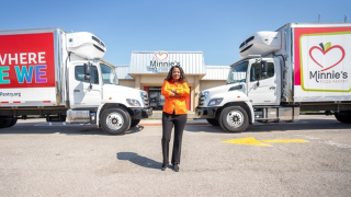 Cheryl Jackson outside of Minnie’s Food Pantry