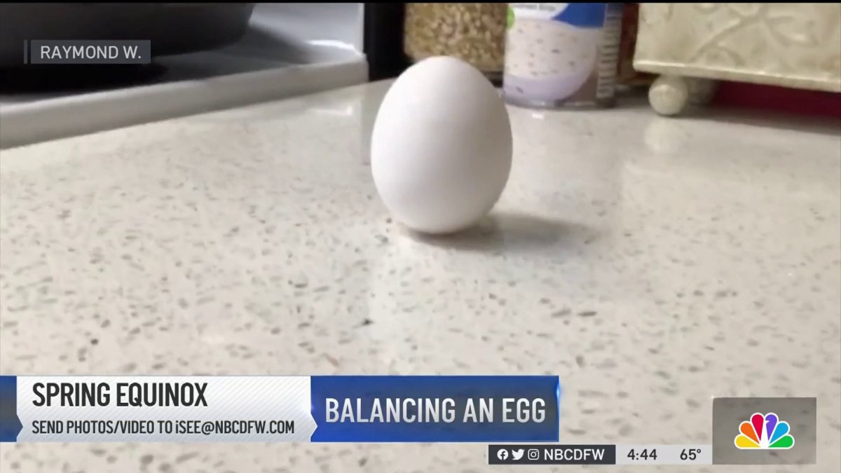 Egg Balancing on the Spring Equinox NBC 5 DallasFort Worth