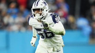 Dante Fowler Jr. #56 of the Dallas Cowboys defends against the Tennessee Titans at Nissan Stadium on December 29, 2022 in Nashville, Tennessee.