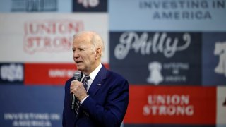 President Joe Biden talks about his proposed FY2023 federal budget during an event at the Finishing Trades Institute on March 9, 2023, in Philadelphia.