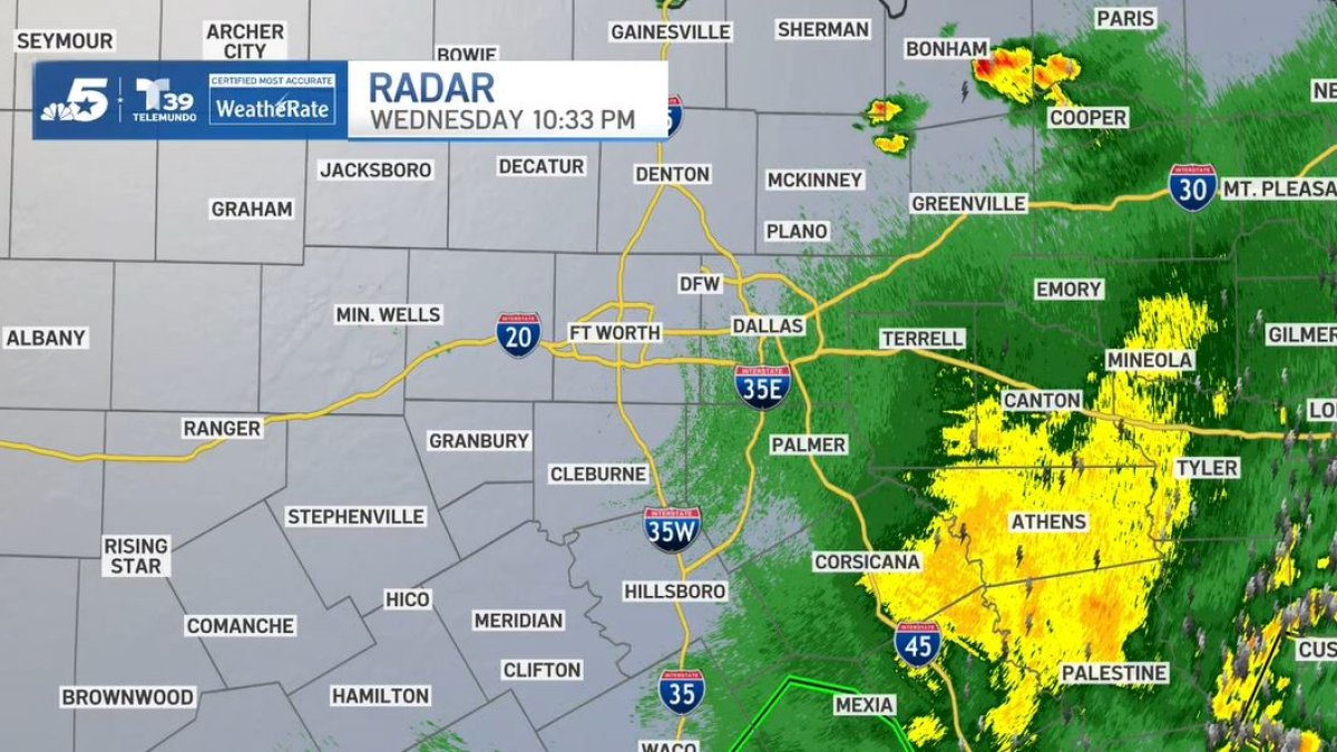 Storms bring heavy rain and some hail Wednesday – NBC 5 Dallas-Fort Worth