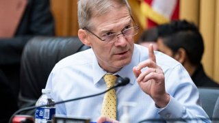 Ranking member Rep. Jim Jordan, R-Ohio, right, attends the House Judiciary Committee hearing titled Revoking Your Rights: The Ongoing Crisis in Abortion Care Access, in Rayburn Building, on Wednesday, May 18, 2022.
