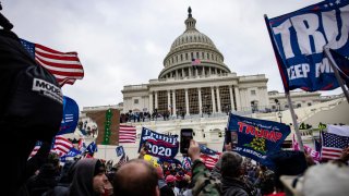 Pro-Trump supporters storm the U.S. Capitol following a rally with President Donald Trump on January 6, 2021 in Washington, DC.