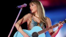 ARLINGTON, TEXAS - MARCH 31: Taylor Swift performs onstage during the "Taylor Swift | The Eras Tour" at AT&T Stadium on March 31, 2023 in Arlington, Texas.
