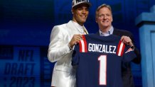 Patriots draft pick Christian Gonzalez reps Colombian, North Texas roots at NFL  draft