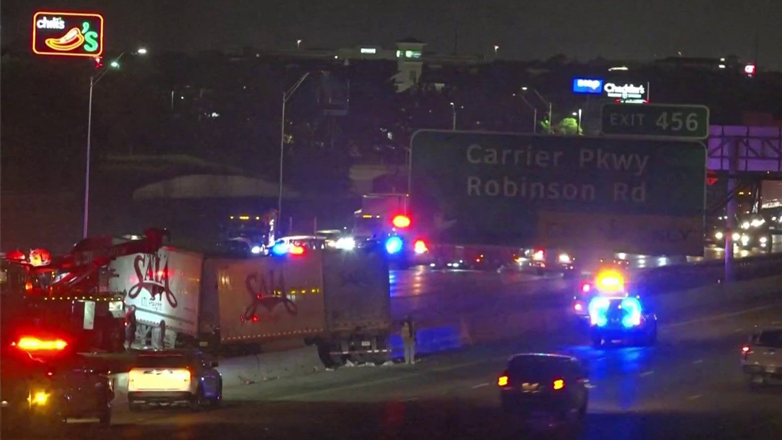 18 Wheeler Crash Causes Traffic Delays on I 20 in Grand Prairie Thursday Morning