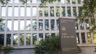 Scenes from outside the United States Office of Personnel Management in Washington, D.C. on Tuesday May 21, 2019.