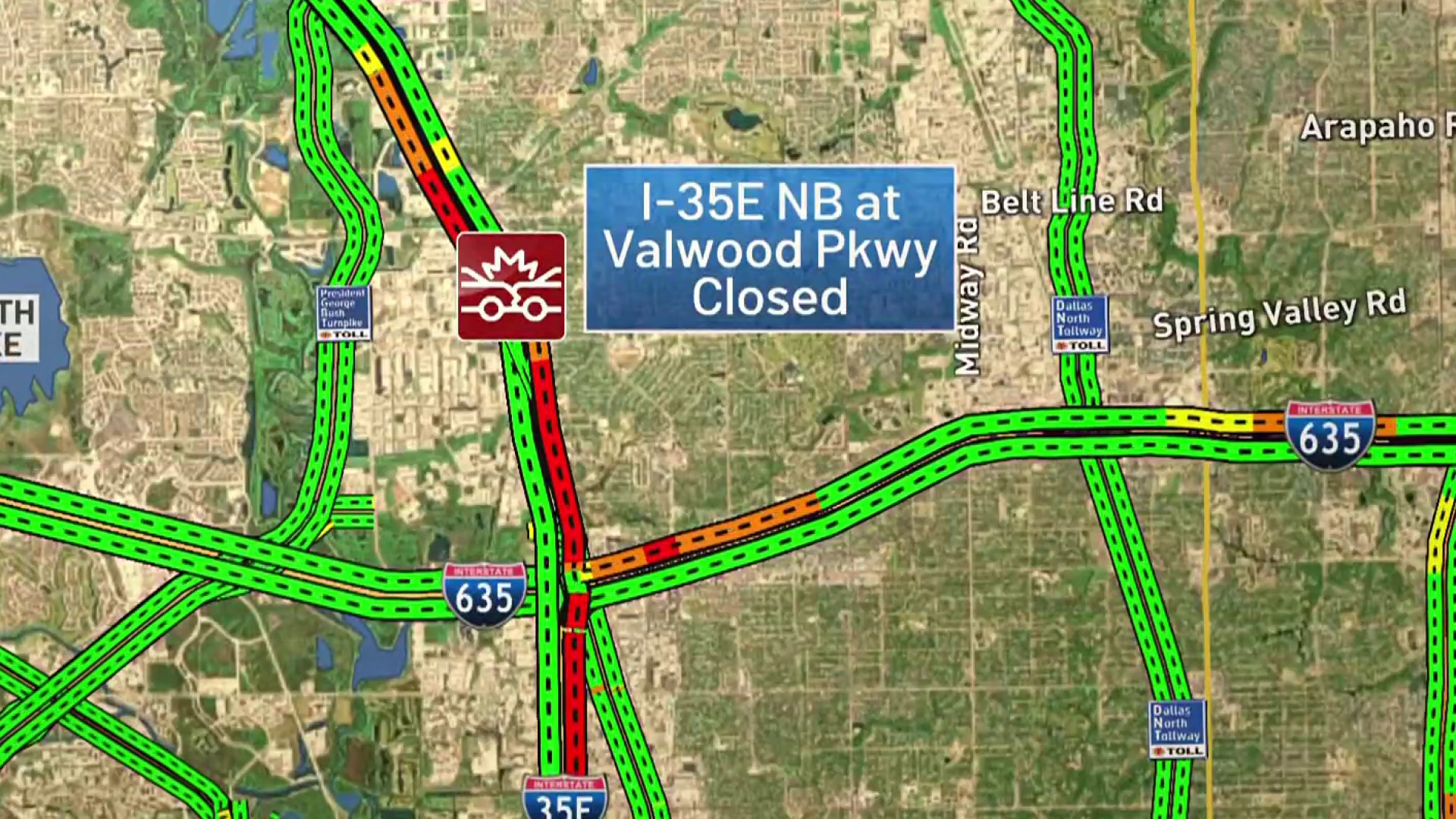 Crash Causes Shutdown On I-35E Northbound In Farmer’s Branch – NBC 5 ...