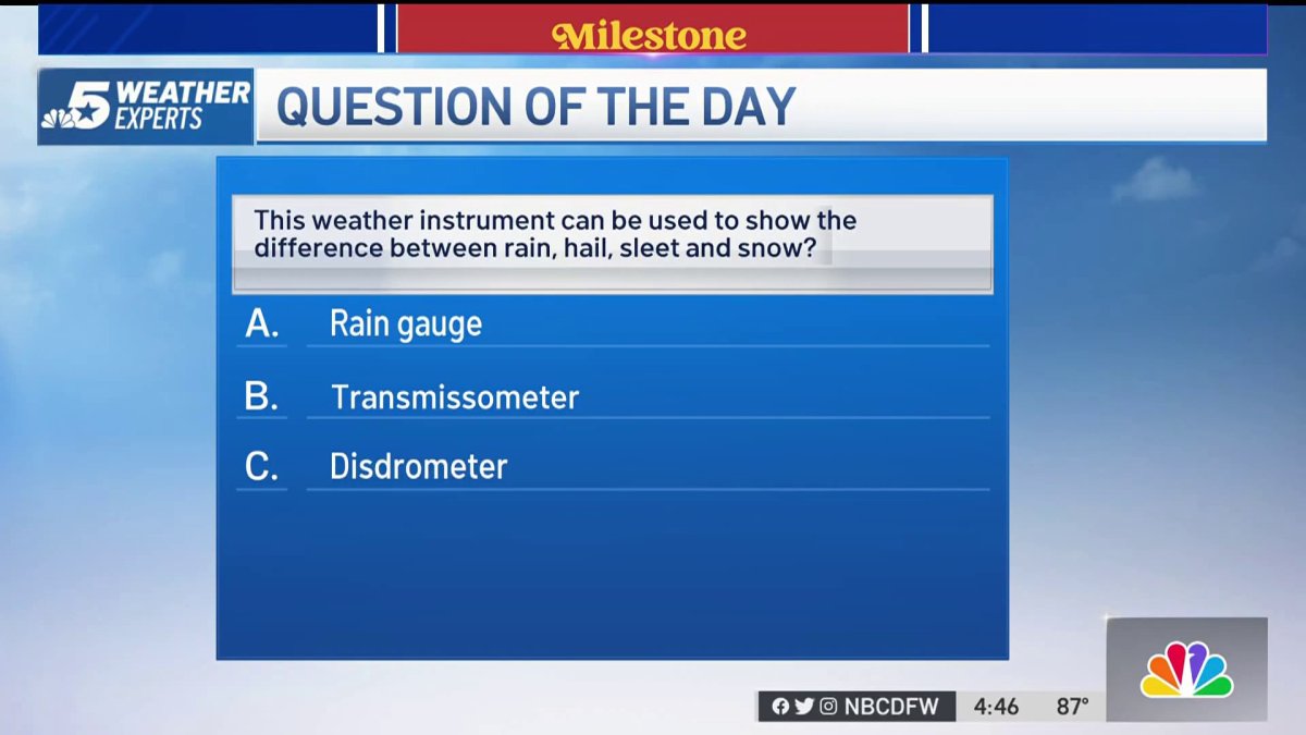 Weather Quiz Weather Instrument NBC 5 DallasFort Worth