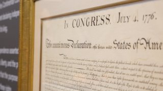An 1831 printing of the Declaration of Independence is one of the documents on display at “Freedom Matters.”