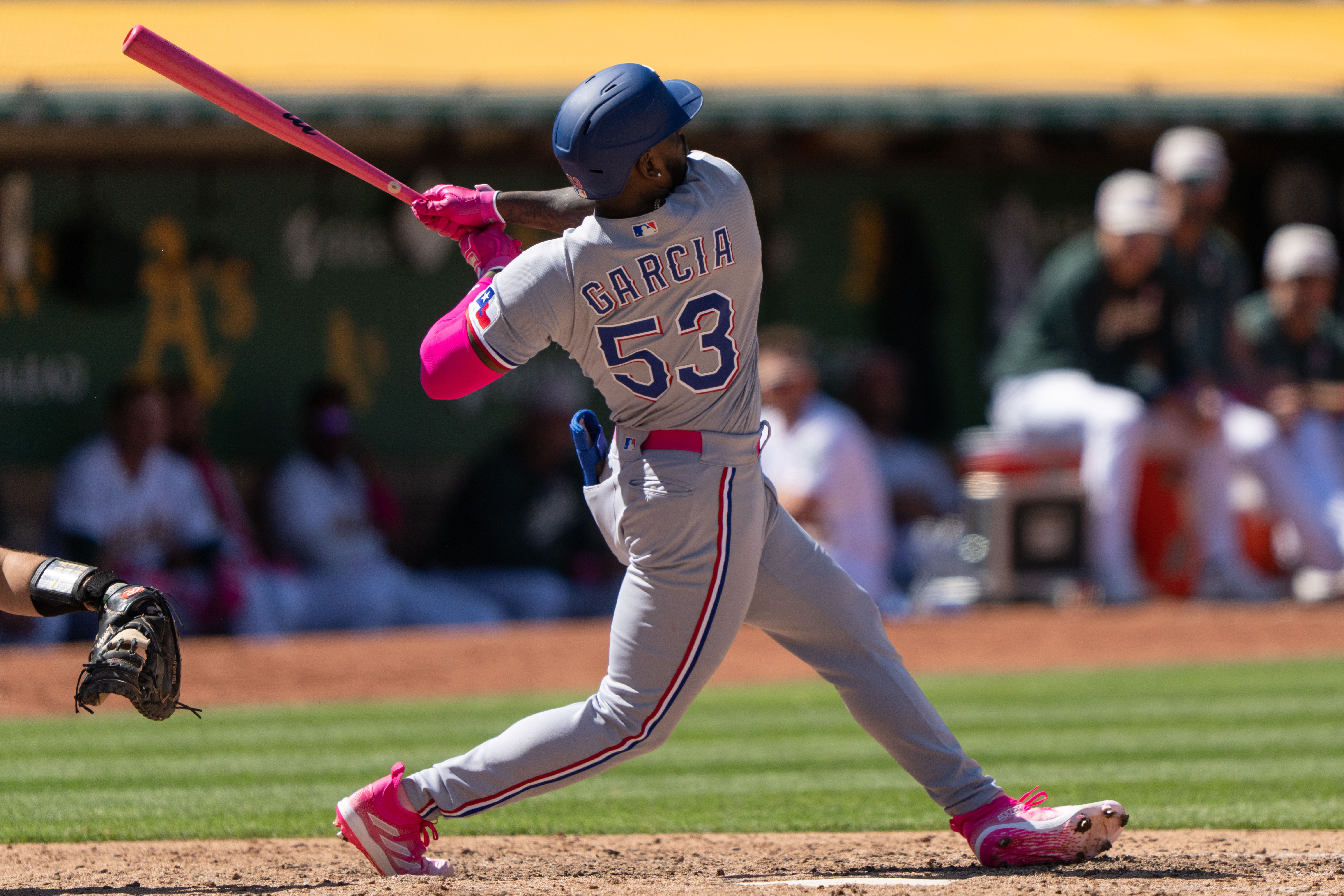 Esteury Ruiz of the Oakland Athletics fields during the game against  News Photo - Getty Images