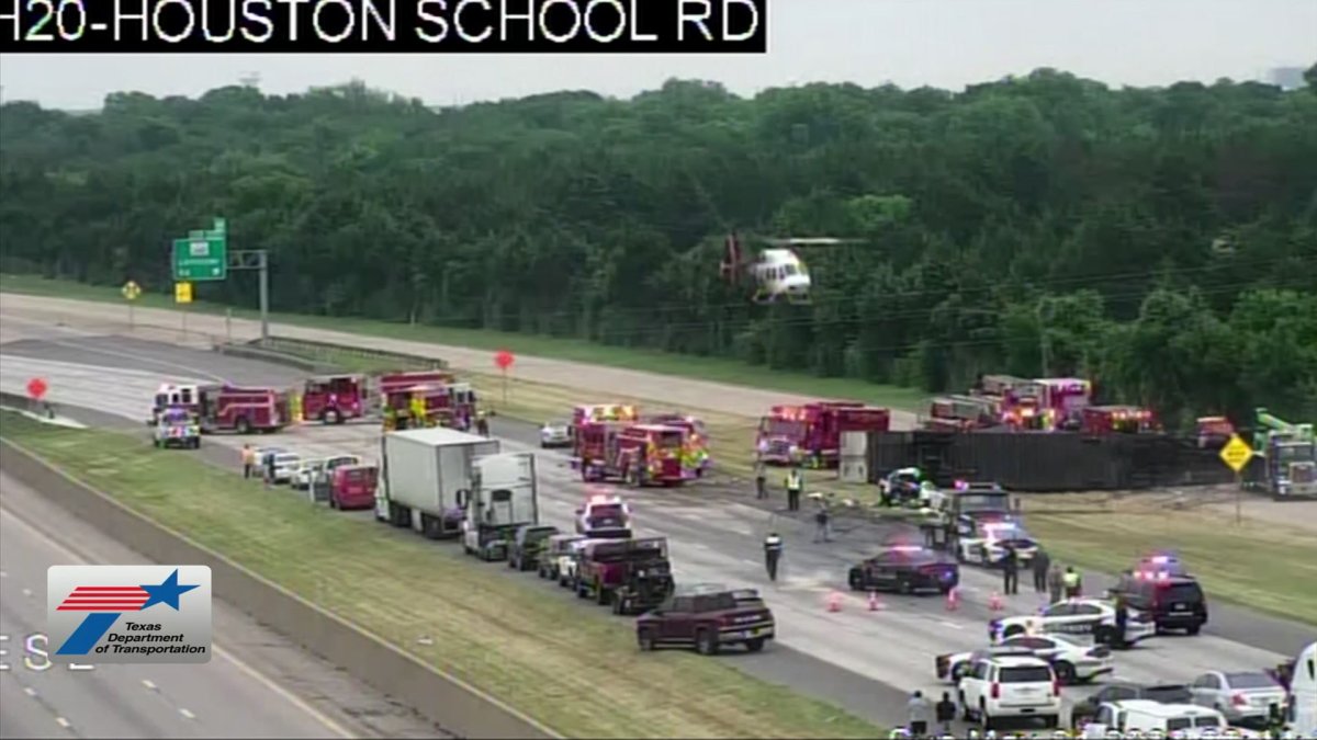 Crash Closes Eastbound I20 in Southern Dallas County NBC 5 Dallas