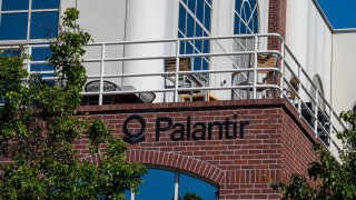 Palantir headquarters in Palo Alto, California, US, on Wednesday, May 10, 2023.