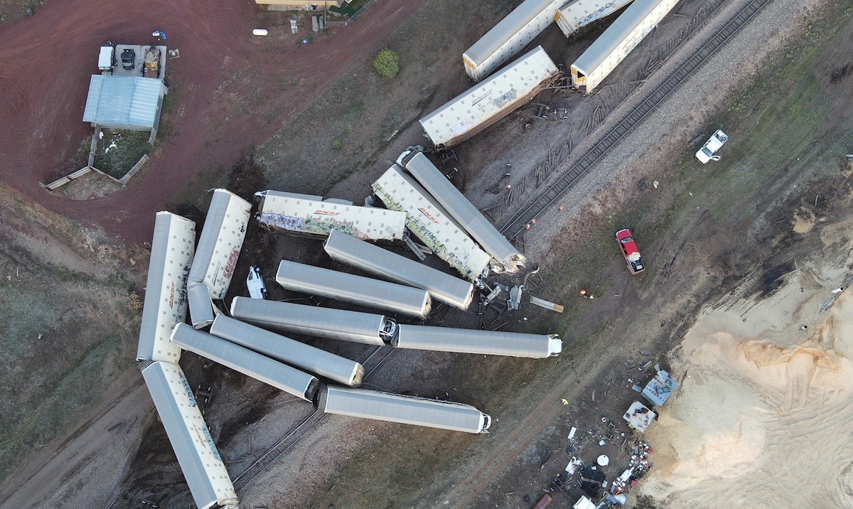 New cars and trucks crushed as freight train derails in Arizona NBC 5