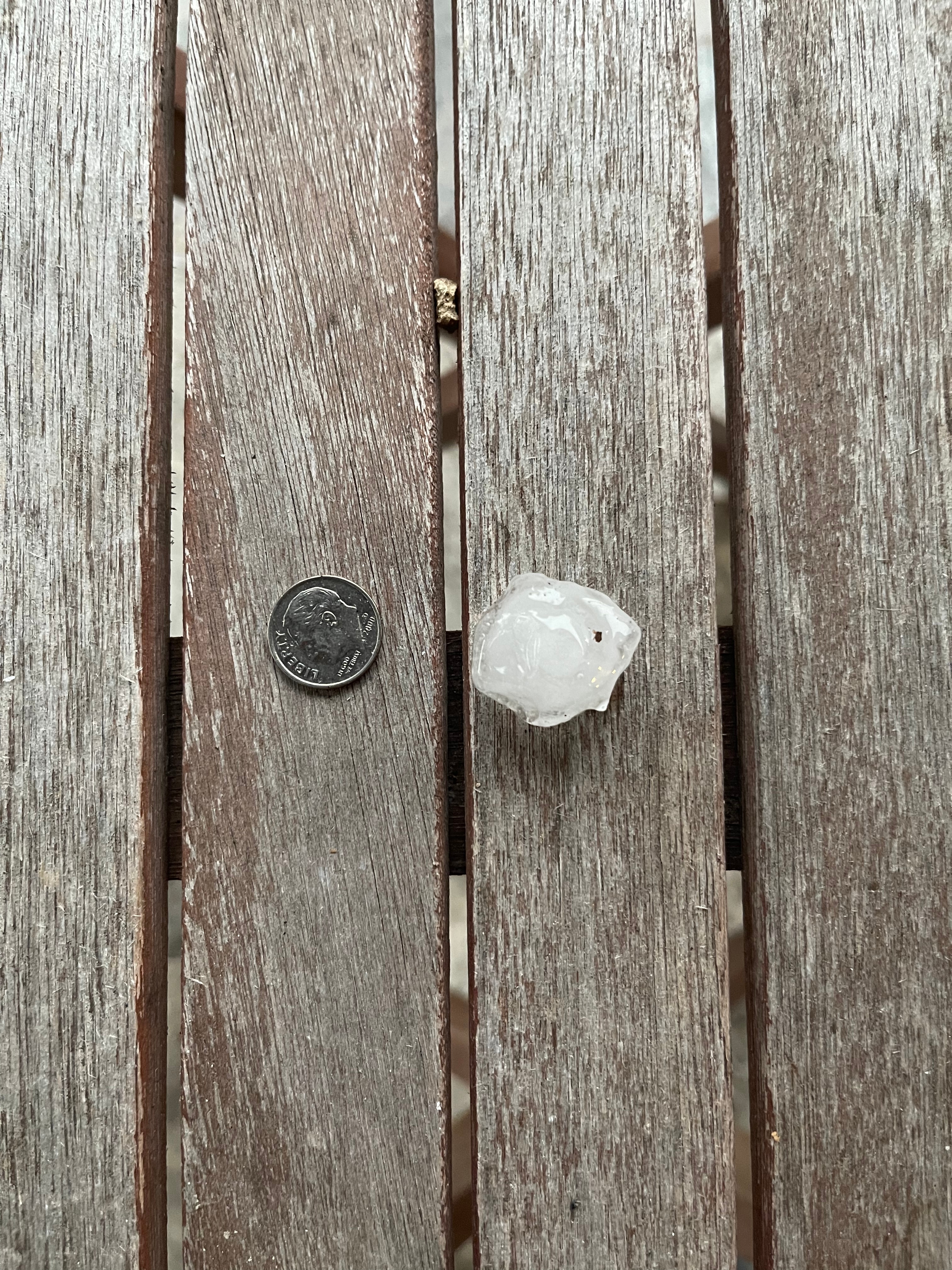 7:30 tonight June 11th Dime size hail