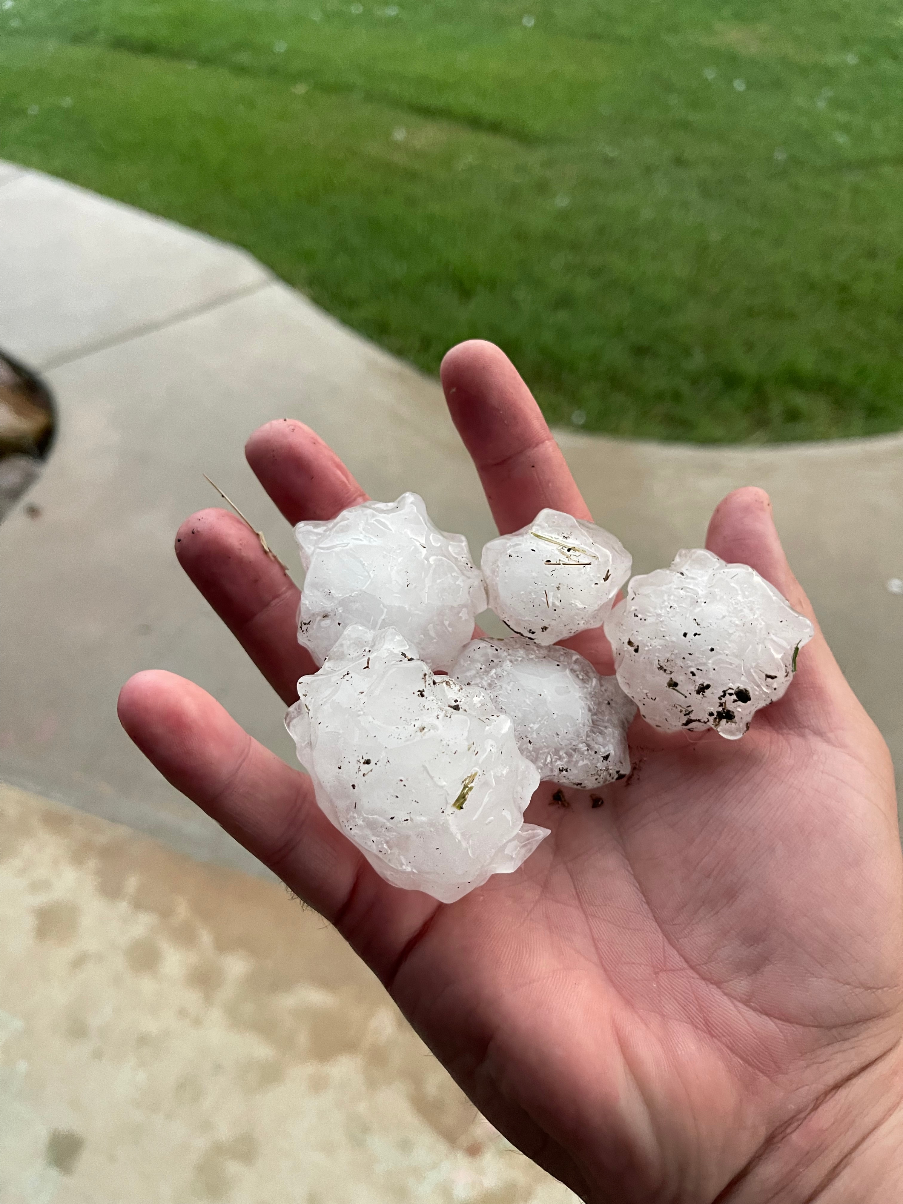 Hail storm Sunday night in Caddo Mills, TX