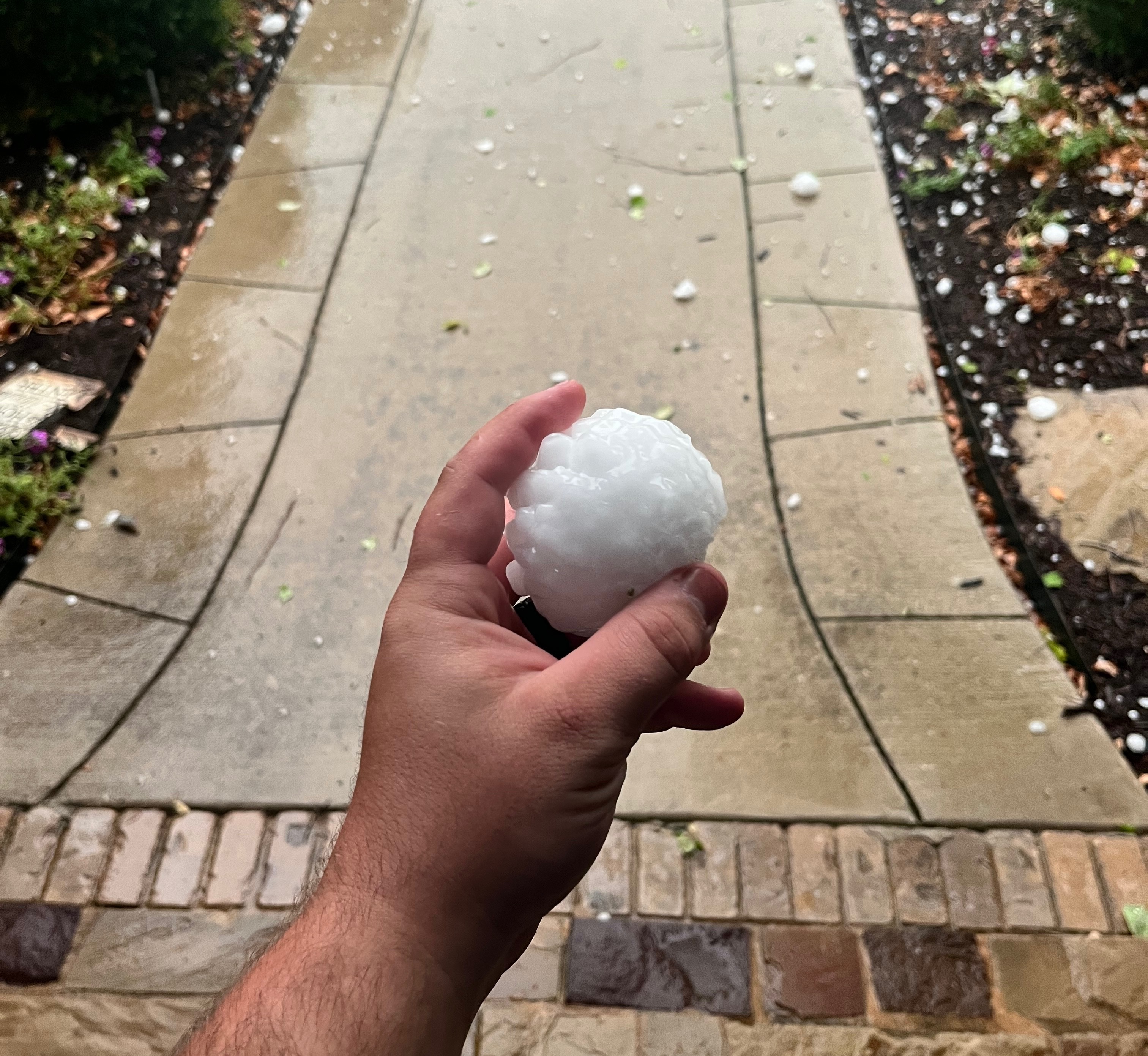 Baseball sized hail in Double Oak, TX. I wish to remain anonymous