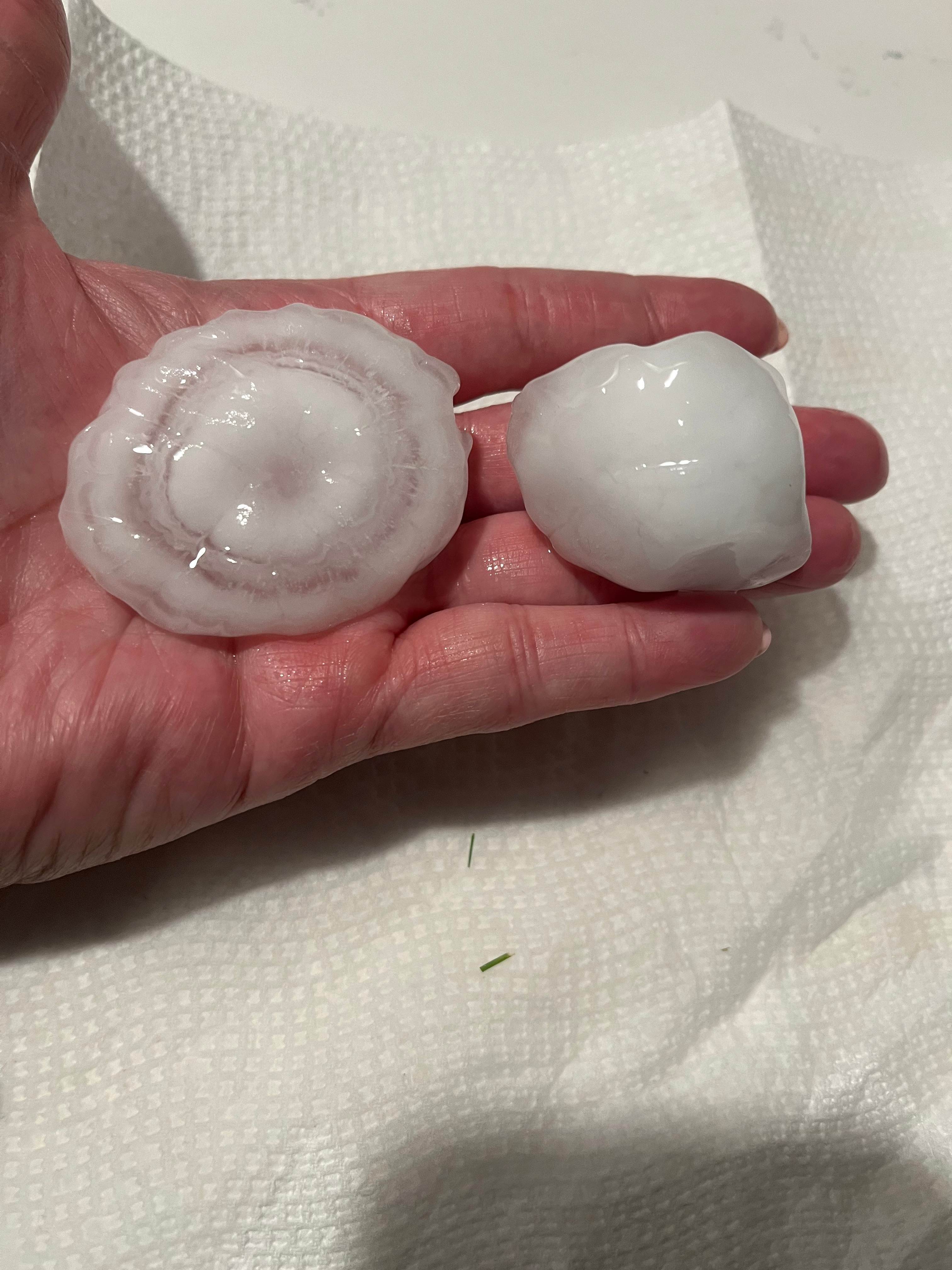 Golf ball and half dollar size hail Flower Mound Hail