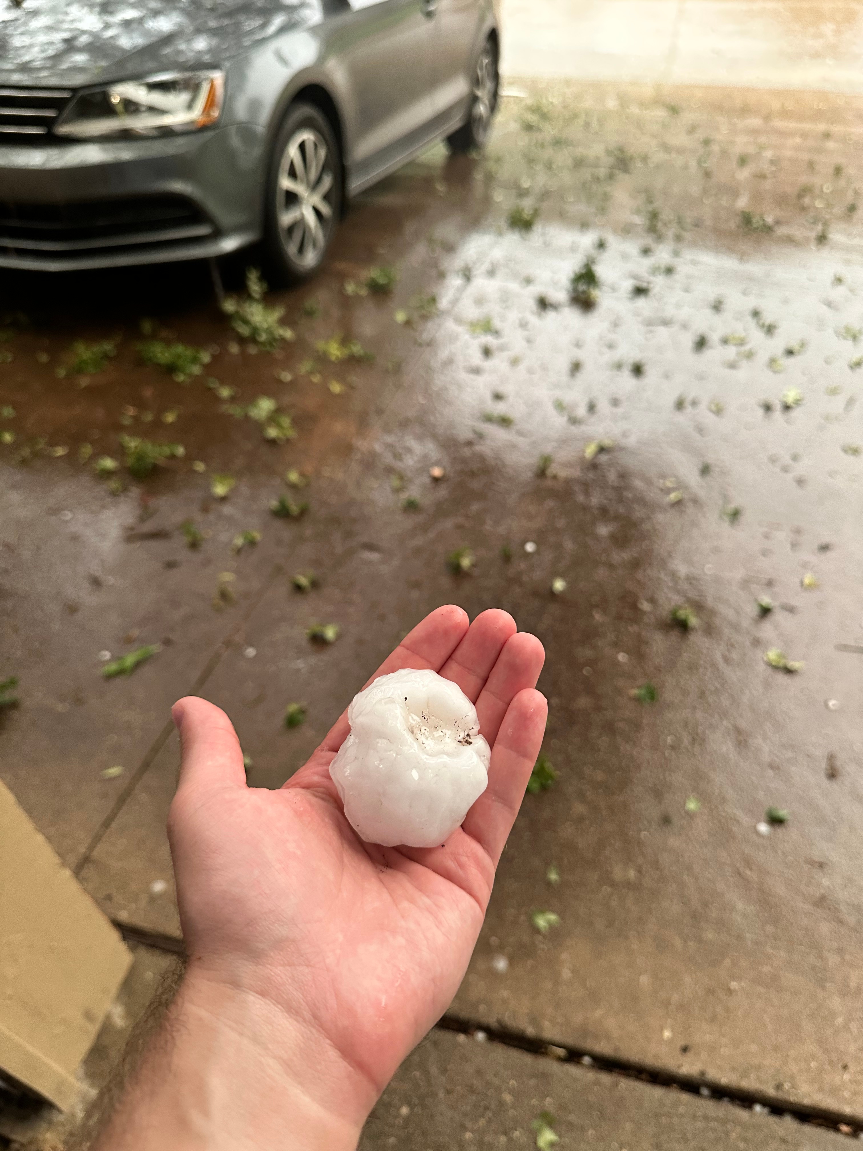 Hail storm this evening in Highland Village, TX