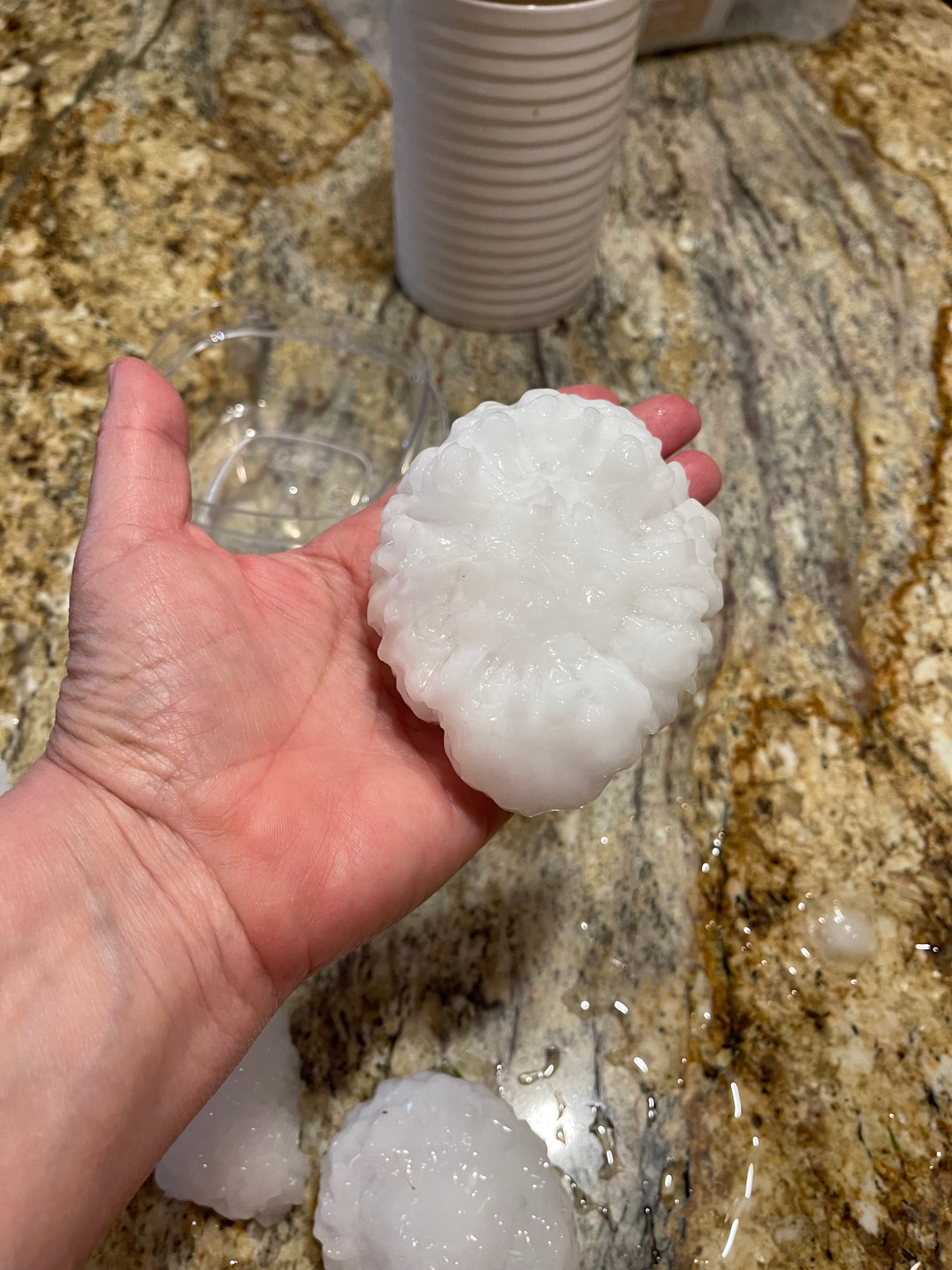 Huge hail in Flower Mound today