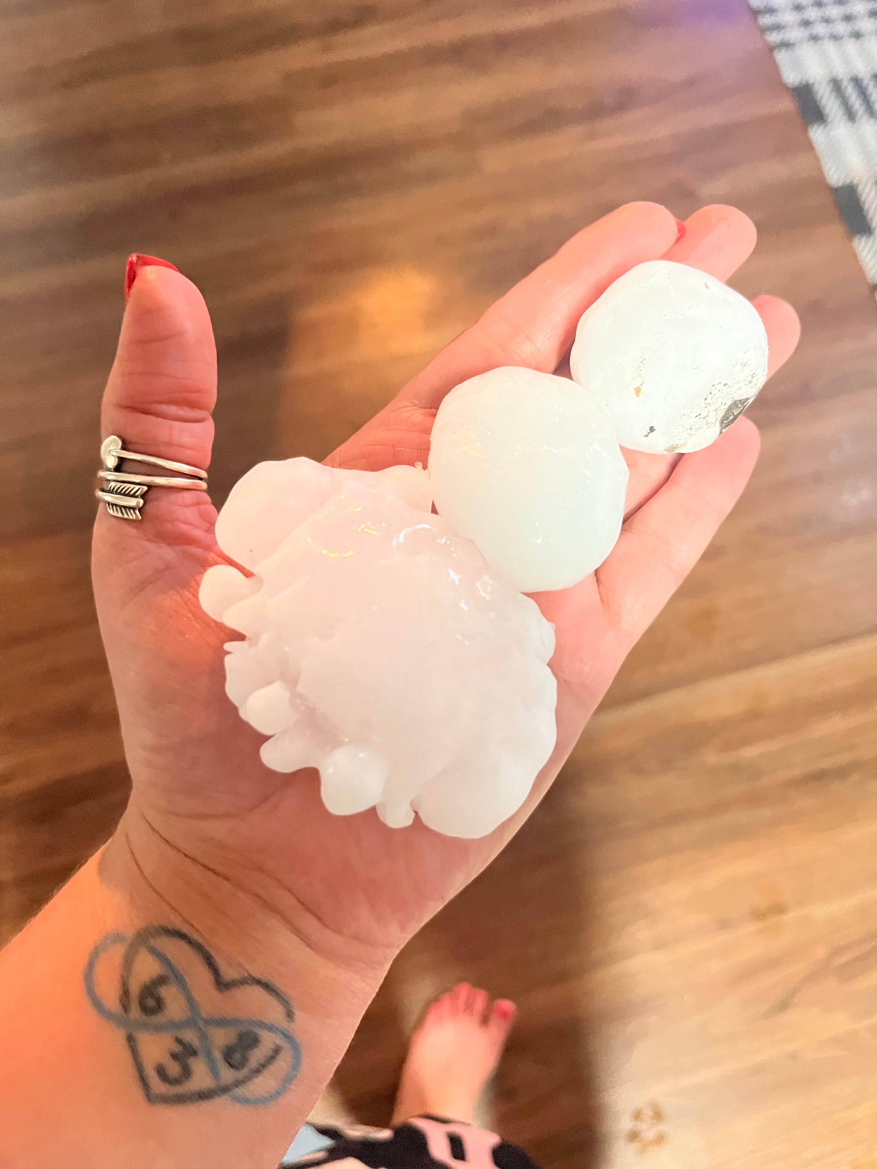 Golf ball and larger size hail in Royse city Texas