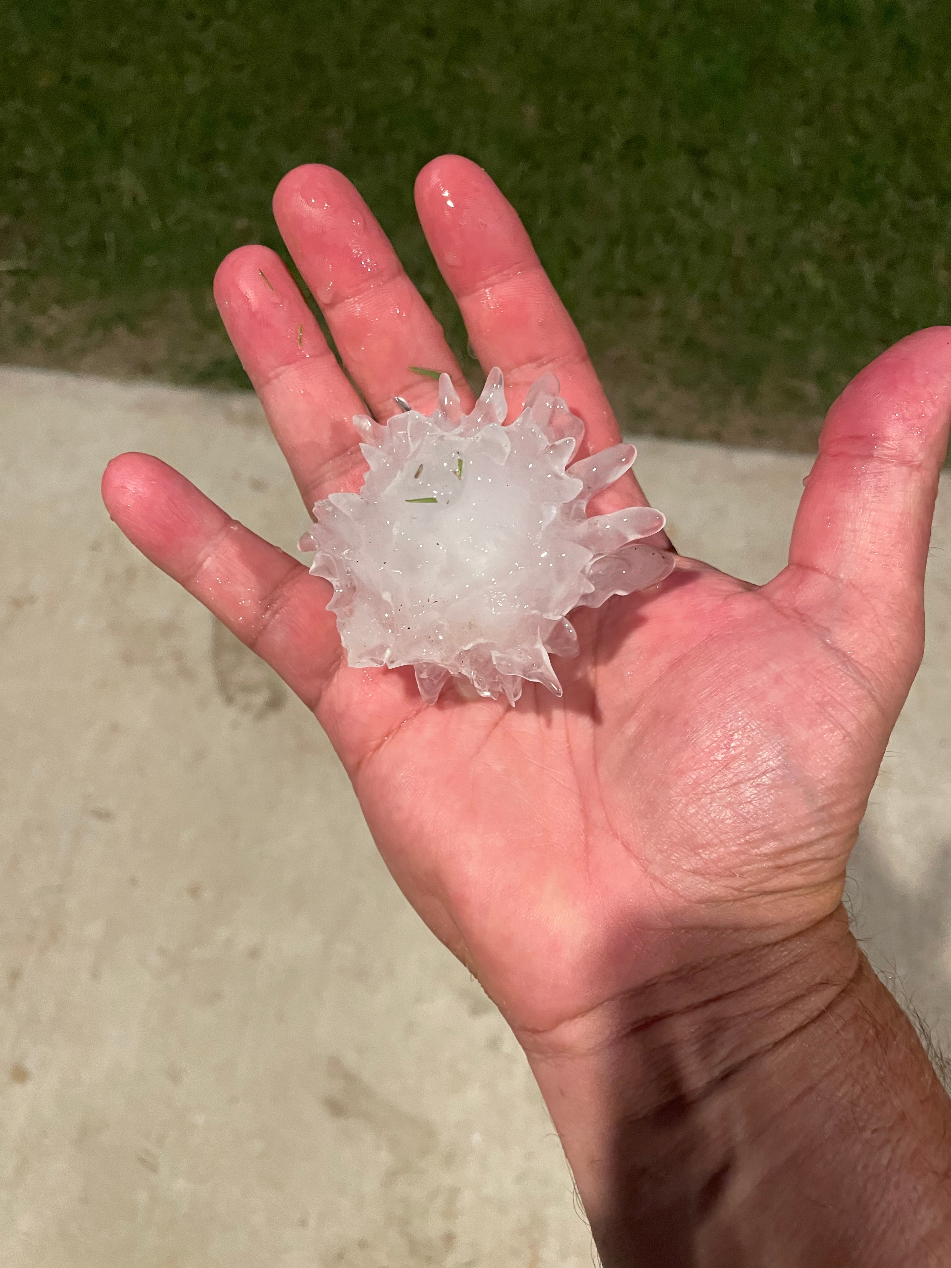 Hail in the colony, around 8:45 PM