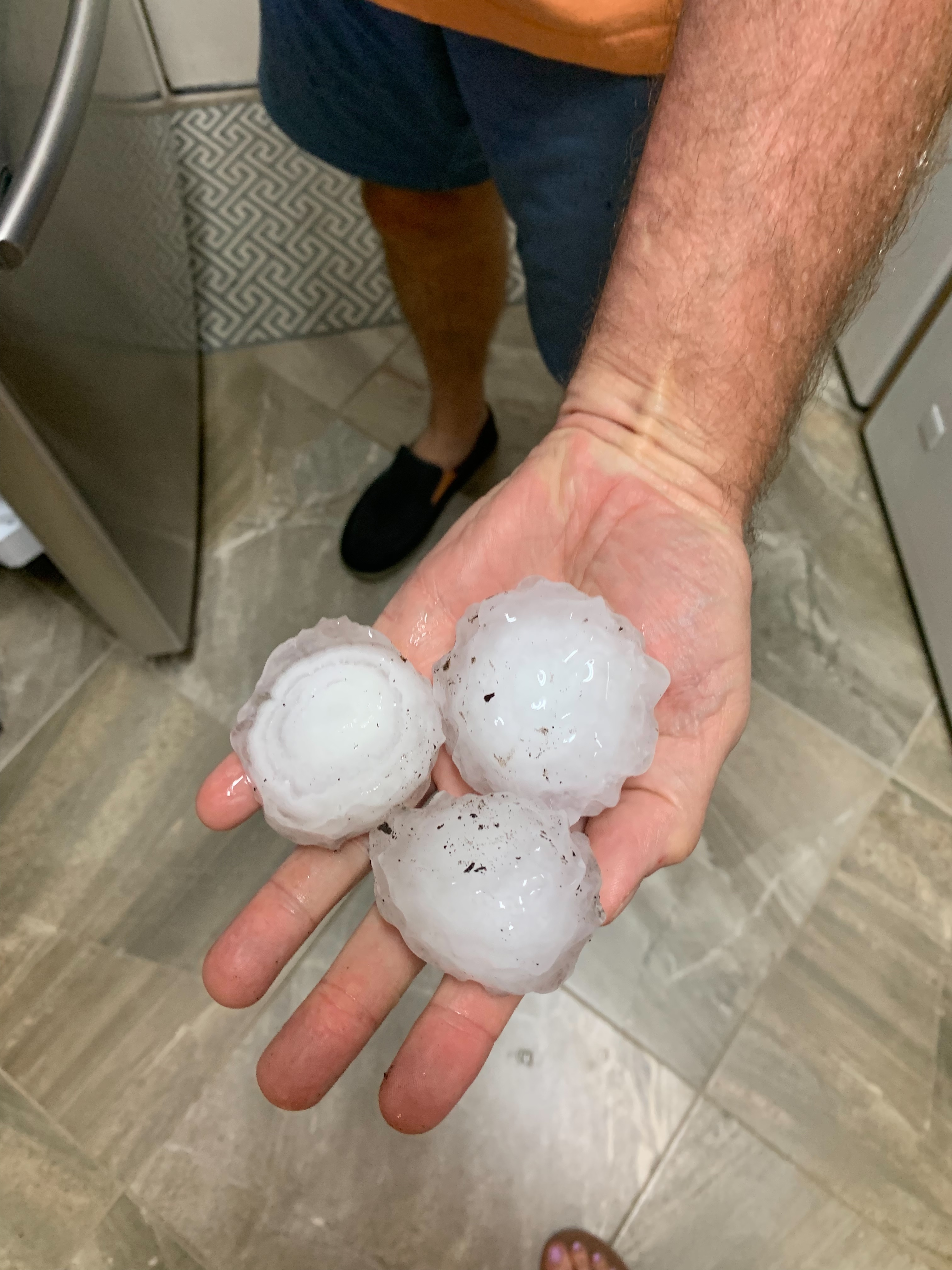 Hail in Flower Mound- Huge thuds.
Kind Regards – Steve Dixon