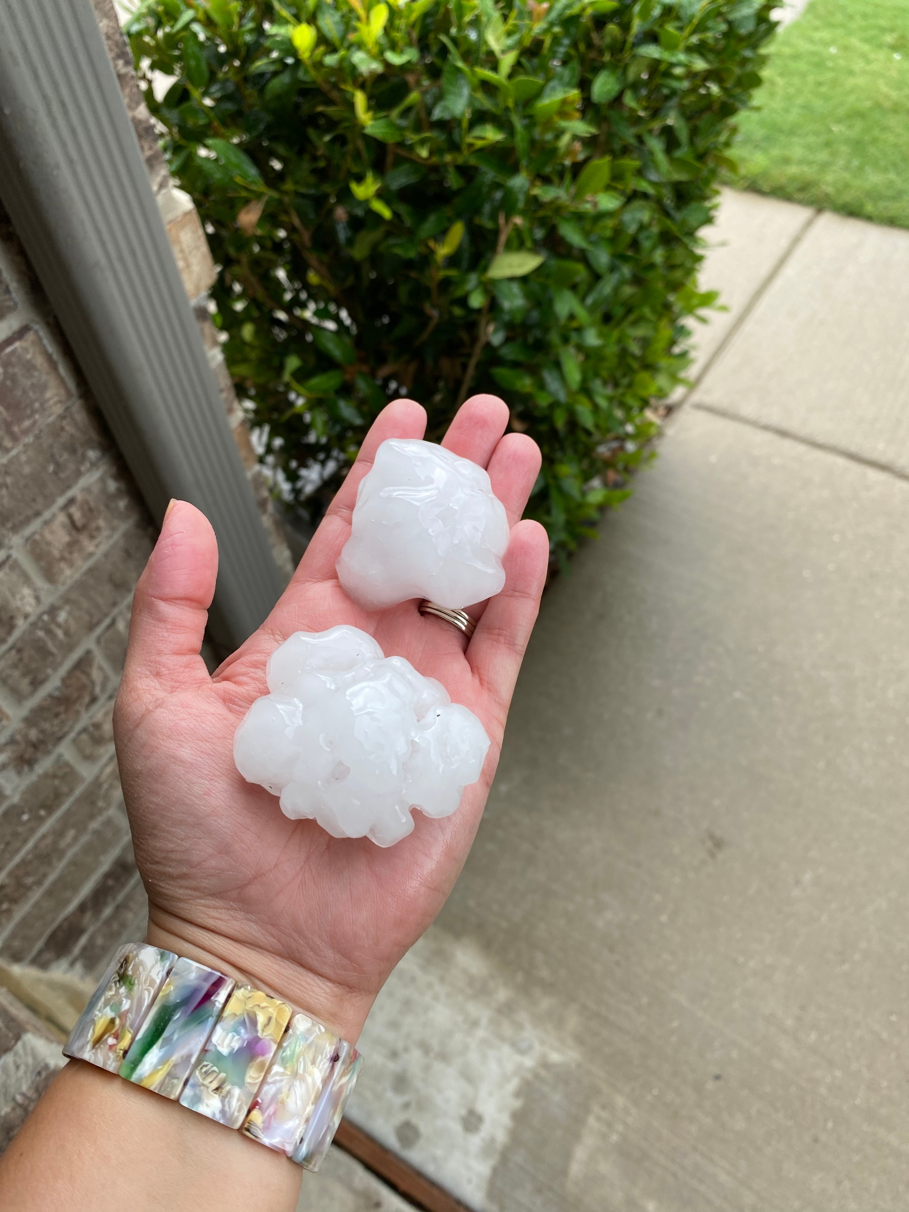 Hail in Waxahachie this evening