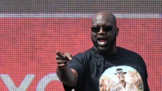 Shaquille O'Neal performs as DJ Diesel after the NASCAR Cup Series Toyota / Save Mart 350 at Sonoma Raceway on June 11, 2023 in Sonoma, Calif.(Logan Riely / Getty Images)