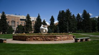 Photo of the University of Wyoming campus in Laramie, Wyoming, on August 13, 2022