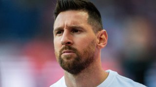 PARIS, FRANCE – JUNE 03: Lionel Messi of Paris Saint Germain (PSG) warming up before the French league football match between Paris Saint Germin (PSG) and Clermont Foot at Parc des Princes stadium, in Paris, on JUNE 03, 2023.