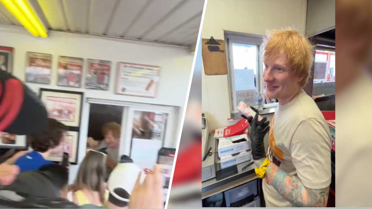 Ed Sheeran Learns How To Make A Philly Cheesesteak And Serves Them To