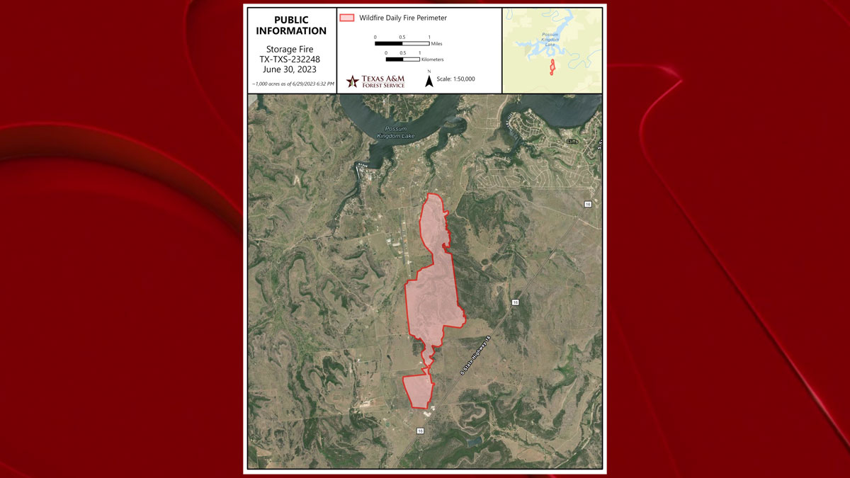 Texas wildfire near Possum Kingdom Lake contained NBC 5 DallasFort Worth