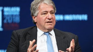 Leon Black, Chairman, CEO and Director, Apollo Global Management, LLC, speaks at the Milken Institute’s 21st Global Conference in Beverly Hills, California, May 1, 2018.