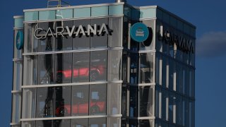 A Carvana used-car vending machine in Miami, May 11, 2022.