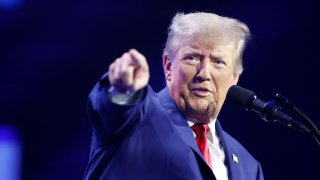 Former U.S. President and Republican presidential candidate Donald Trump speaks during the Turning Point Action Conference in West Palm Beach, Florida, July 15, 2023.