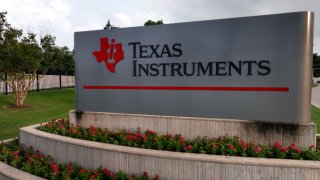 Texas Instrument sign in Dallas on June 14, 2023