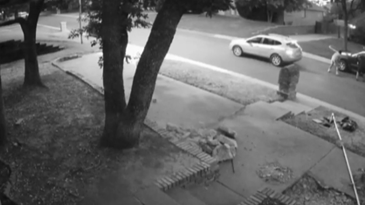 Security Camera Video Captures People Throwing Fireworks Into Vehicle