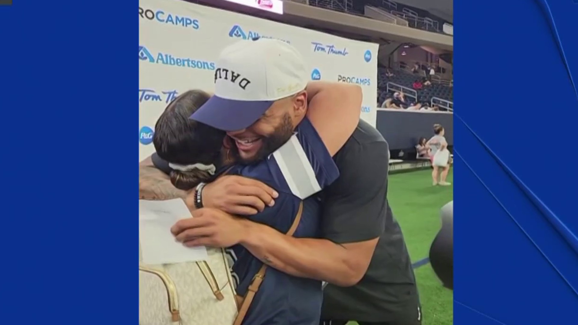 Dak Prescott helps fan with gender reveal