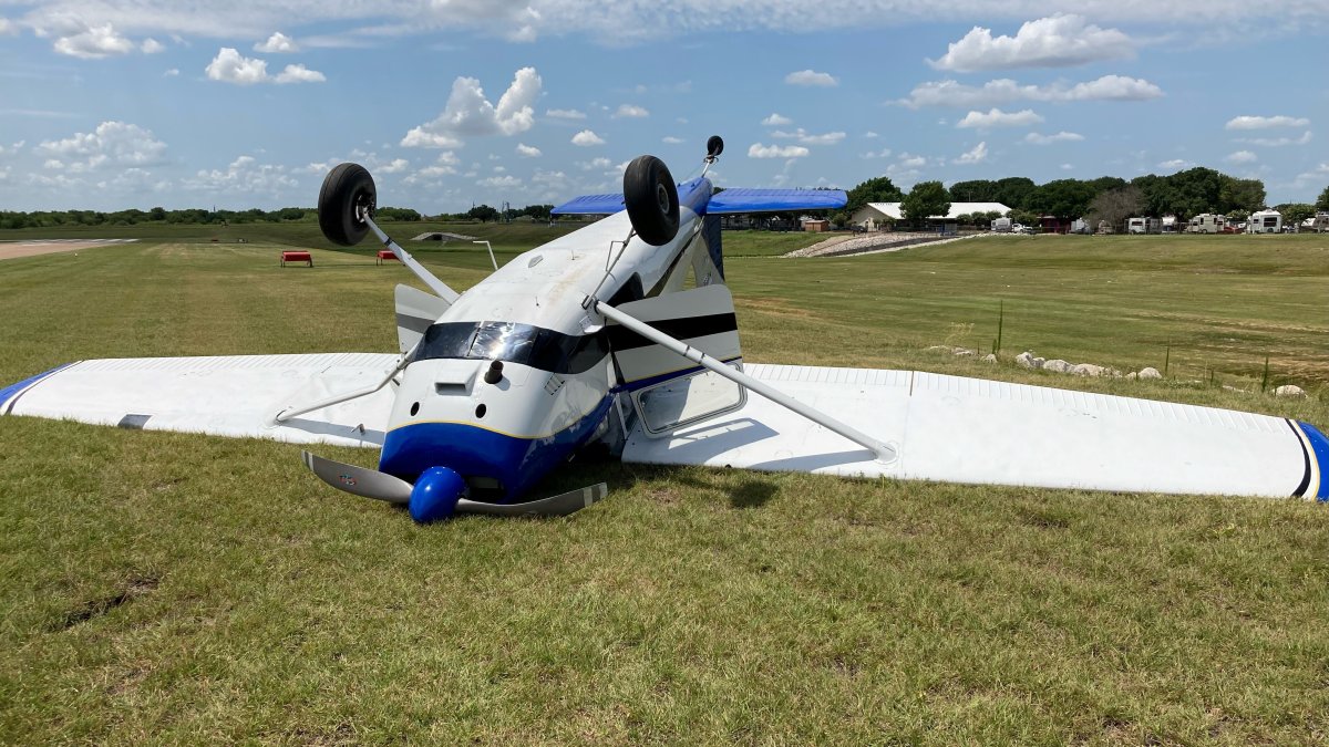 Small plane flips over at Grand Prairie Airport NBC 5 DallasFort Worth